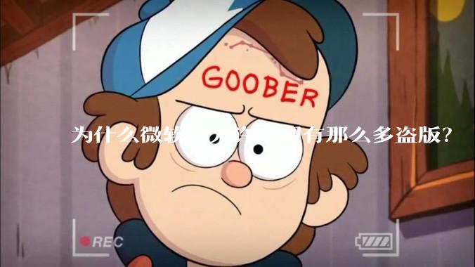 为什么微软会允许中国有那么多盗版？