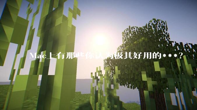 Mac上有那些你认为极其好用的***？