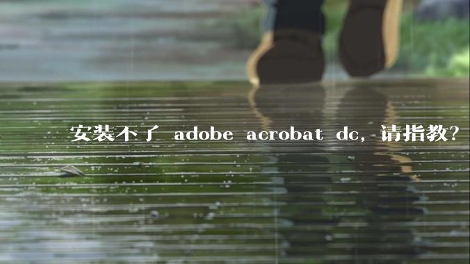 安装不了 adobe acrobat dc, 请指教？